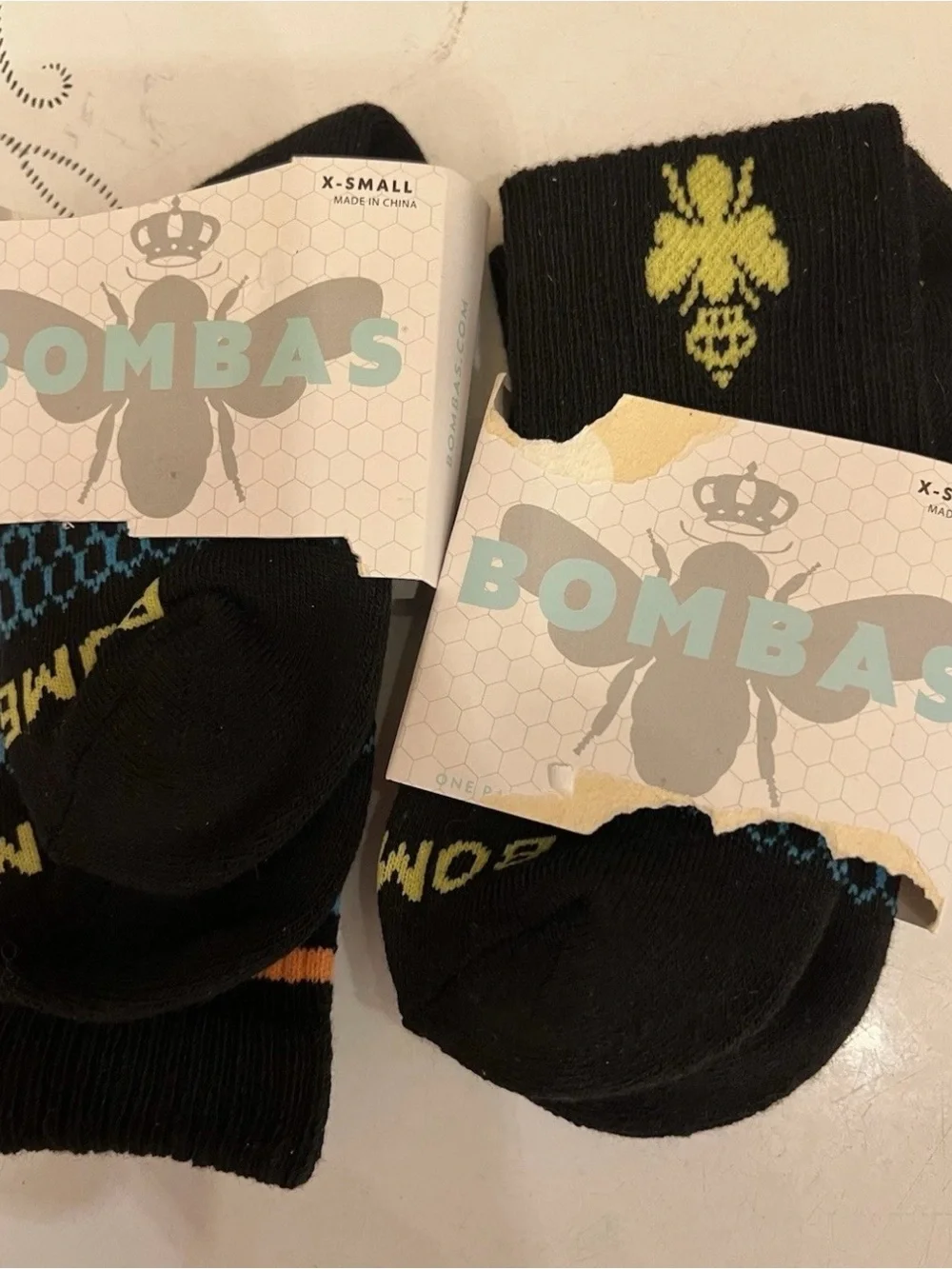 Bombas Youth XS Half Calf Socks in Black - Set Of 2